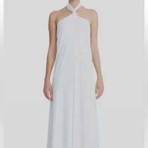 Halston lilah twist halter size 2 chalk white